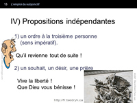 Emploi du subjonctif grammaire française