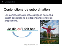 Conjonctions grammaire française