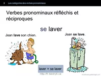 Catégories des verbes pronominaux, grammaire française