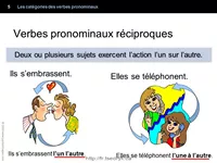 Catégories des verbes pronominaux, grammaire française